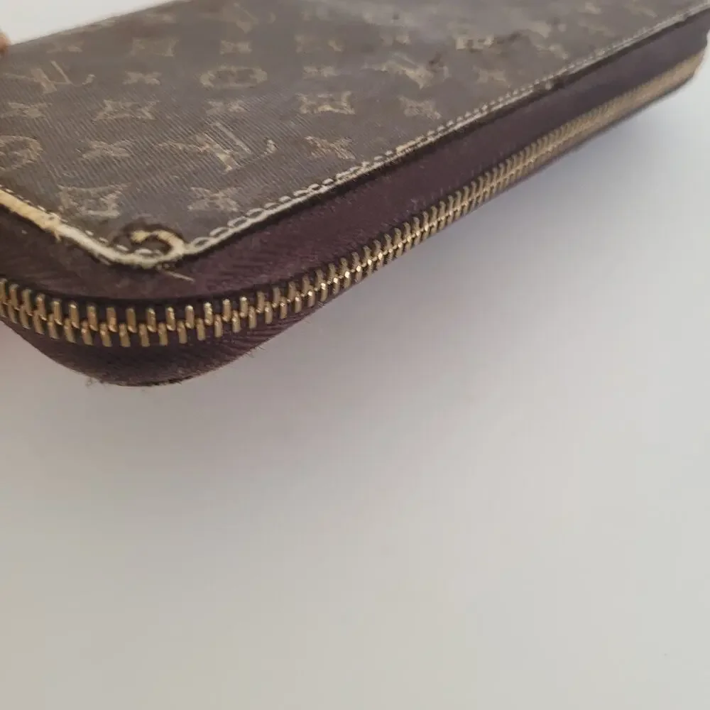 Vintage Louis Vuitton Monogram Canvas Zippy Wallet Brown Gold Made in Spain - Picture 10 of 11